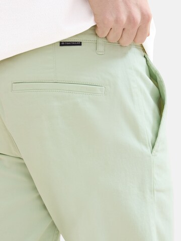 Regular Pantalon chino TOM TAILOR en vert