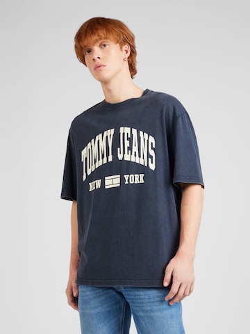 Tommy Jeans Shirt 'VARSITY' in Blauw: voorkant