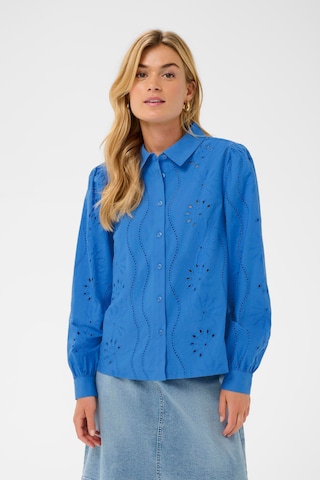Cream Blouse 'Signe' in Blue: front