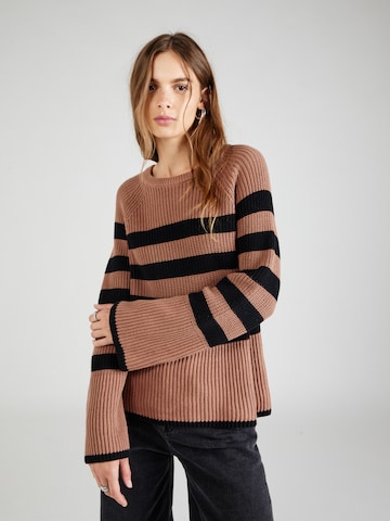 ABOUT YOU Sweater 'Svenja' in Brown: front