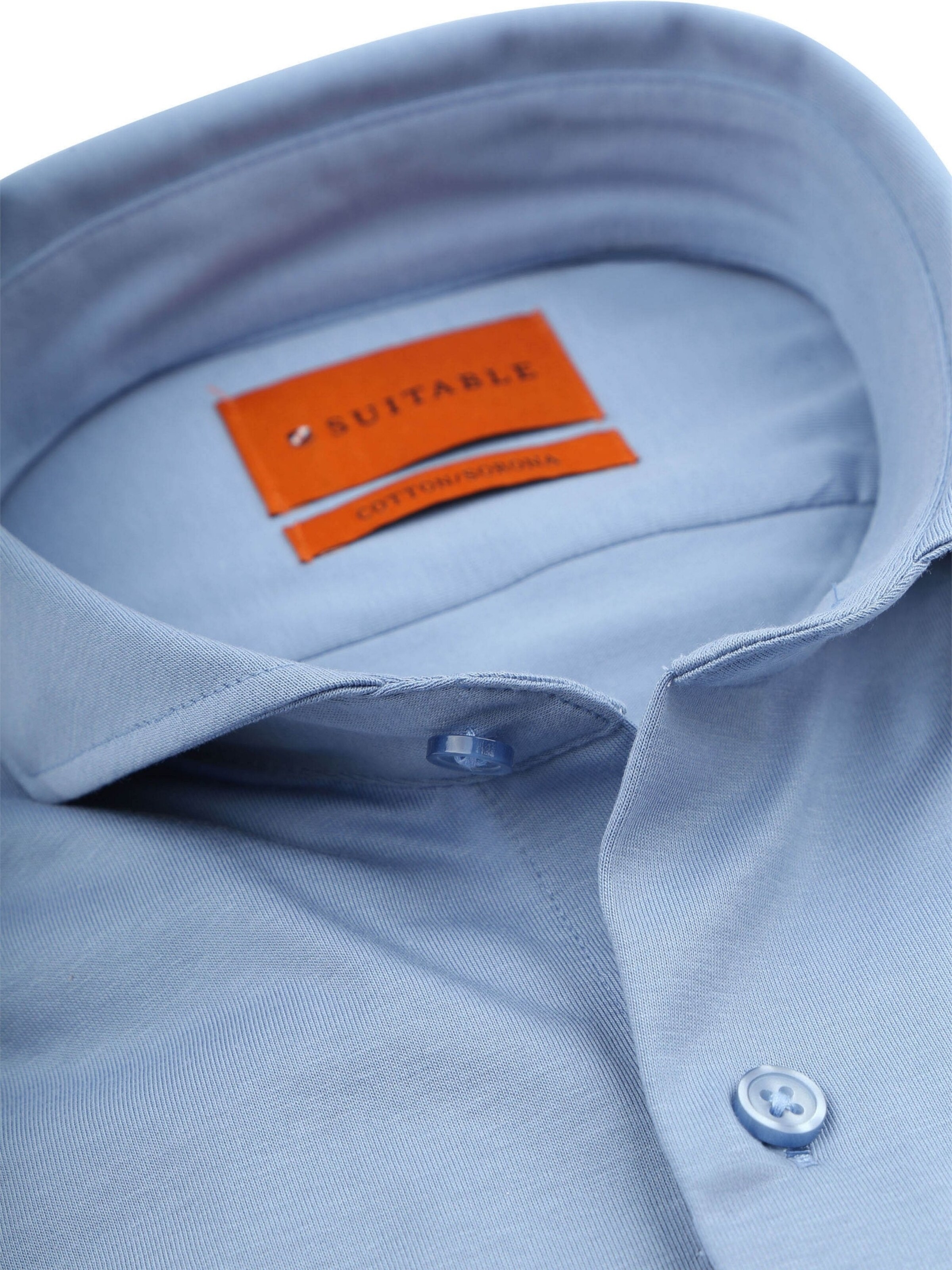 Suitable Slim fit Button Up Shirt in Blue