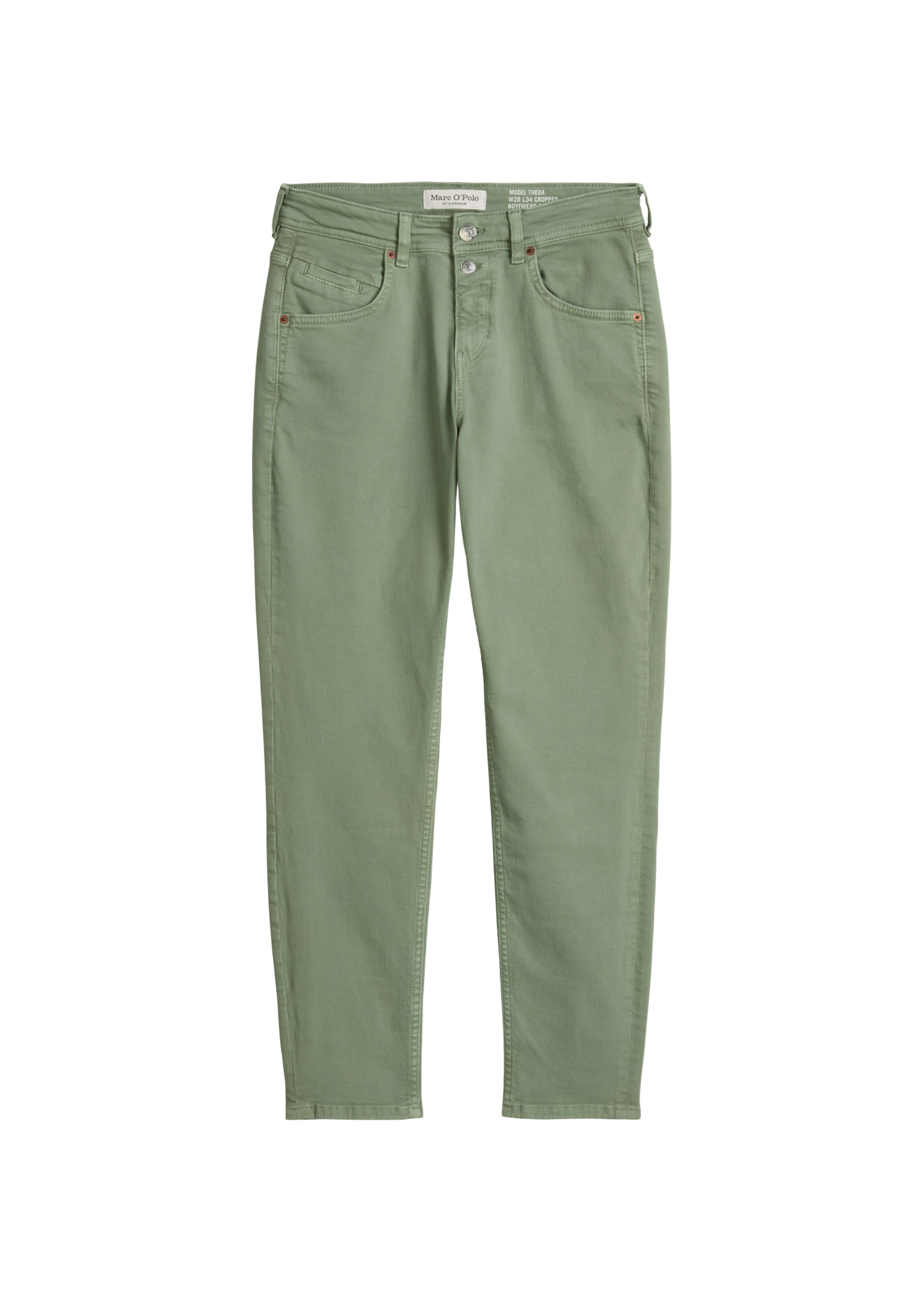 Marc O'Polo Loosefit Jeans 'Theda' in Grün: Vorderseite