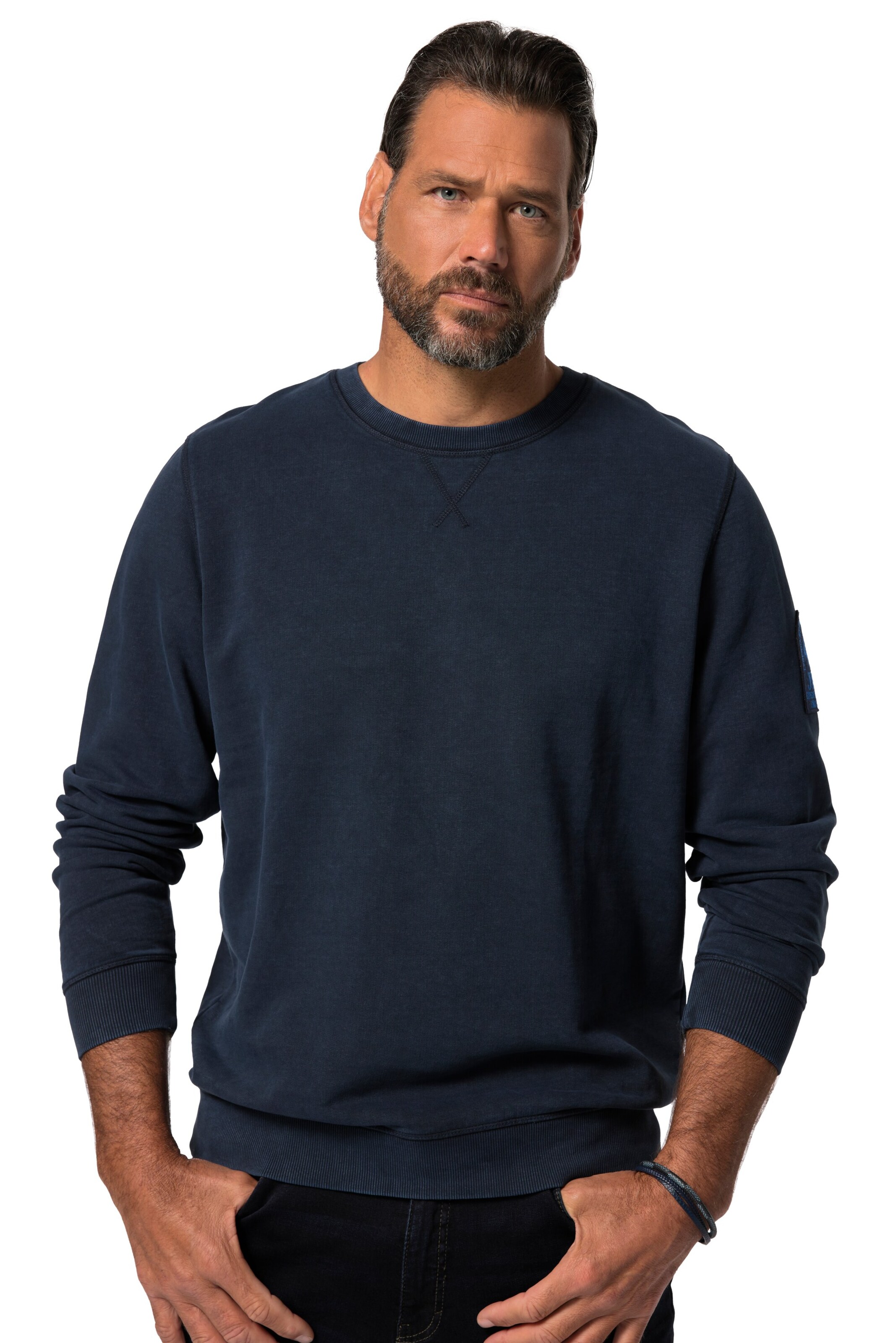 JP1880 Sweatshirt in Blauw: voorkant