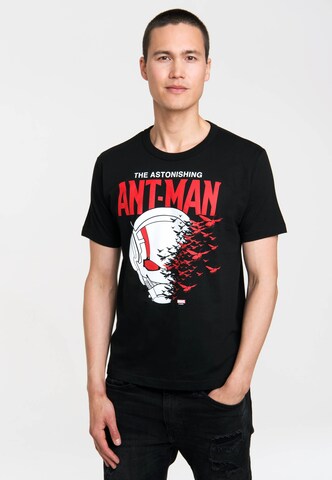 LOGOSHIRT Shirt 'Ant-Man' in Black: front