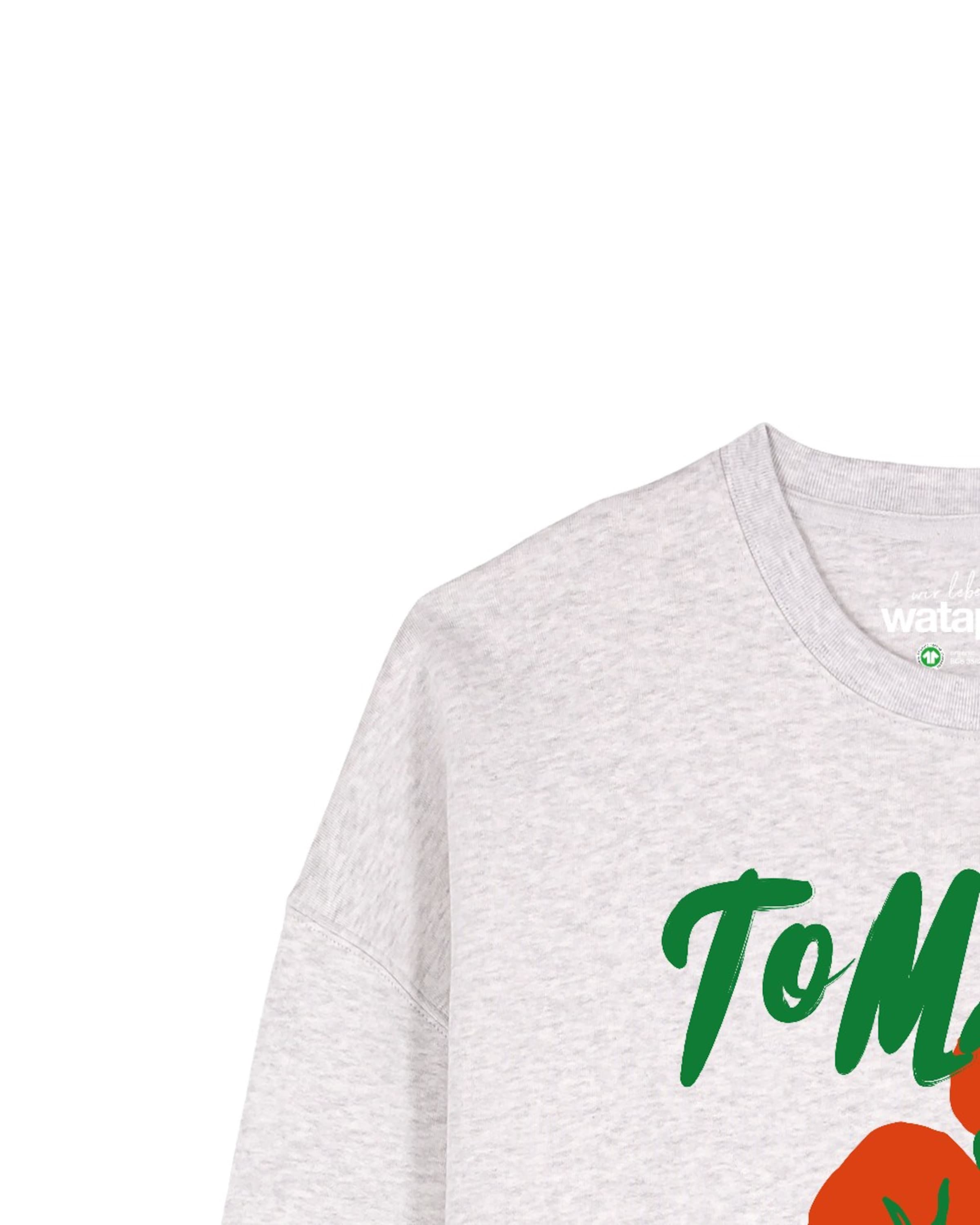 Watapparel Sweatshirt ' Tomato ' in Grey