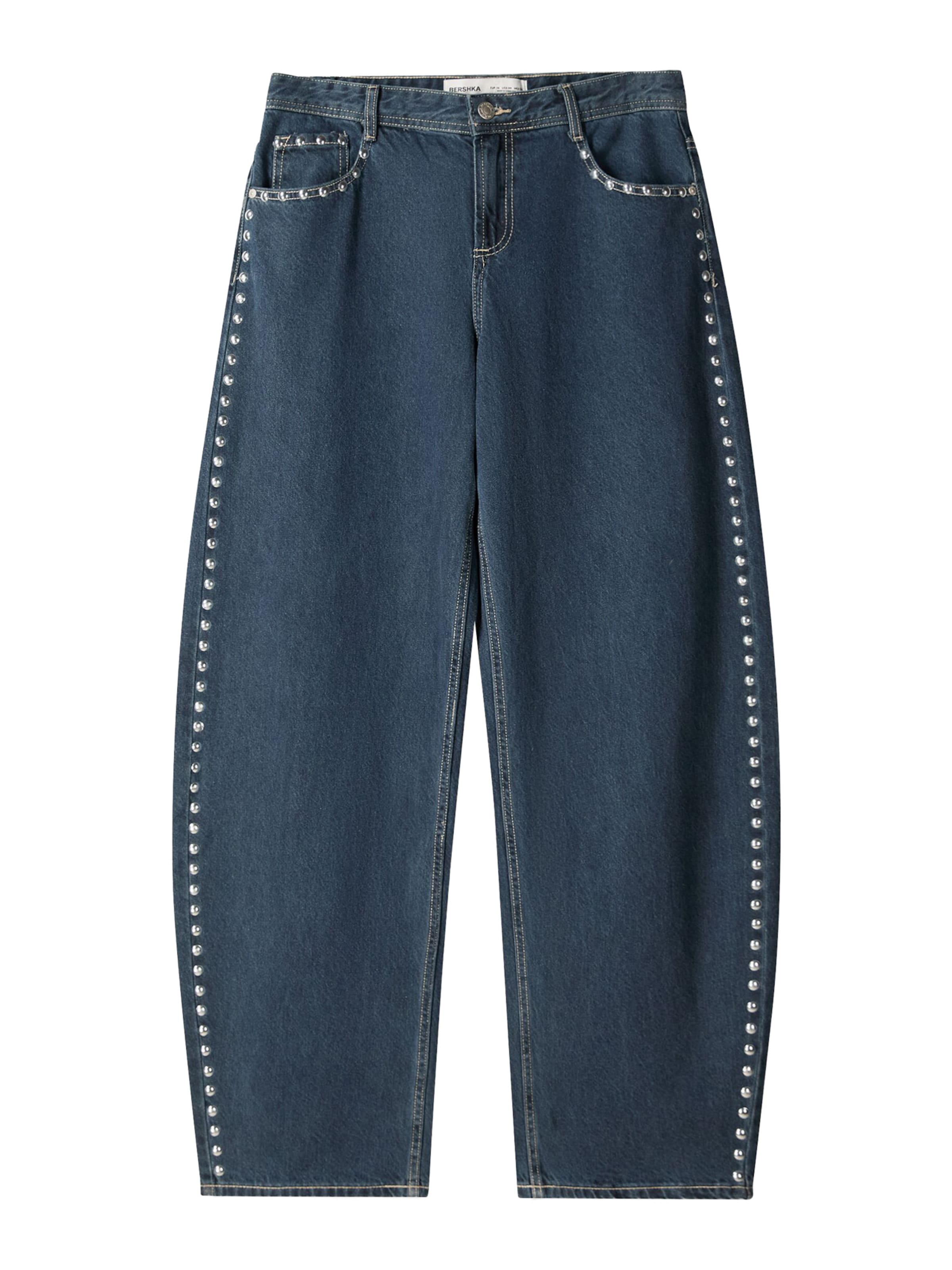 Baggy Jean Bershka en bleu : devant