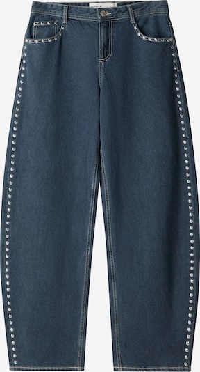 Bershka Traperice u mornarsko plava / srebro, Pregled proizvoda