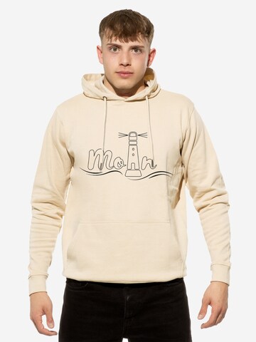 Sweat-shirt 'Leuchtturm - Moin' Cotton Prime en beige : devant