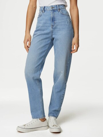 Marks & Spencer Tapered Jeans in Blauw: voorkant