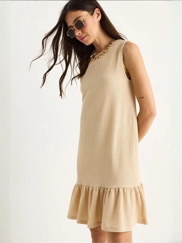Bianco Lucci Jurk in Beige