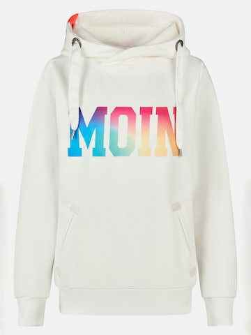 salzhaut Sweatshirt 'Sünn - Moin' in White: front