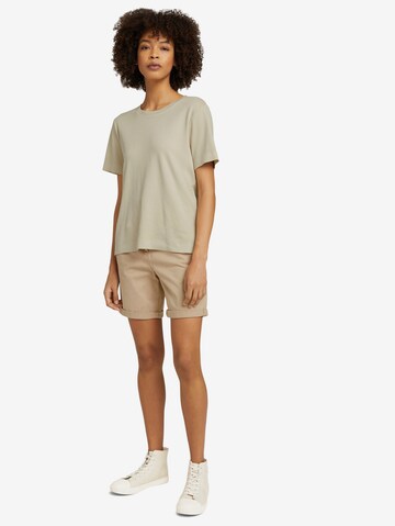 TOM TAILOR Regular Shorts in Beige