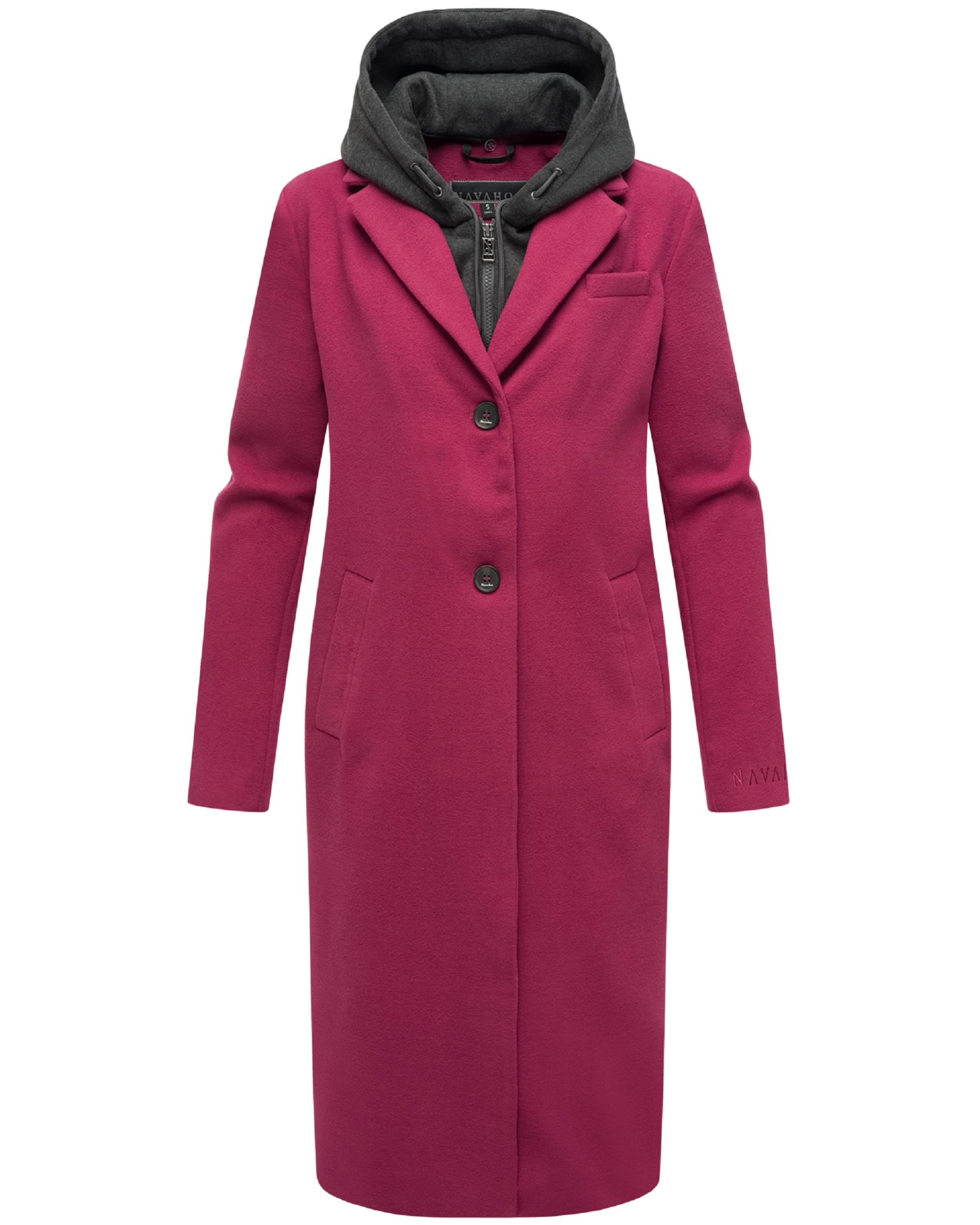 NAVAHOO Kevad-sügismantel 'Kekstraum 14', värv punane: eest vaates