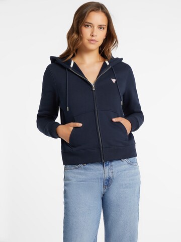 GUESS JEANS Sweatvest in Blauw: voorkant