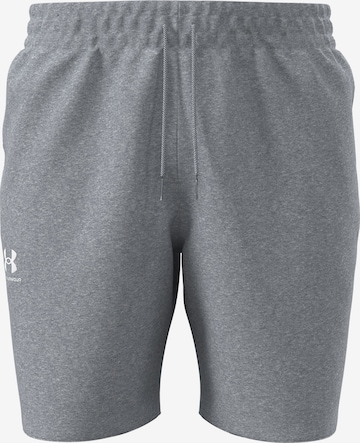 UNDER ARMOUR Loose fit Workout Pants 'Essential' in Grey: front