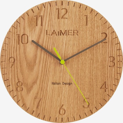 LAiMER Wanduhr Wanduhr aus Eichenholz, schleichende Sekunde in braun, Produktansicht