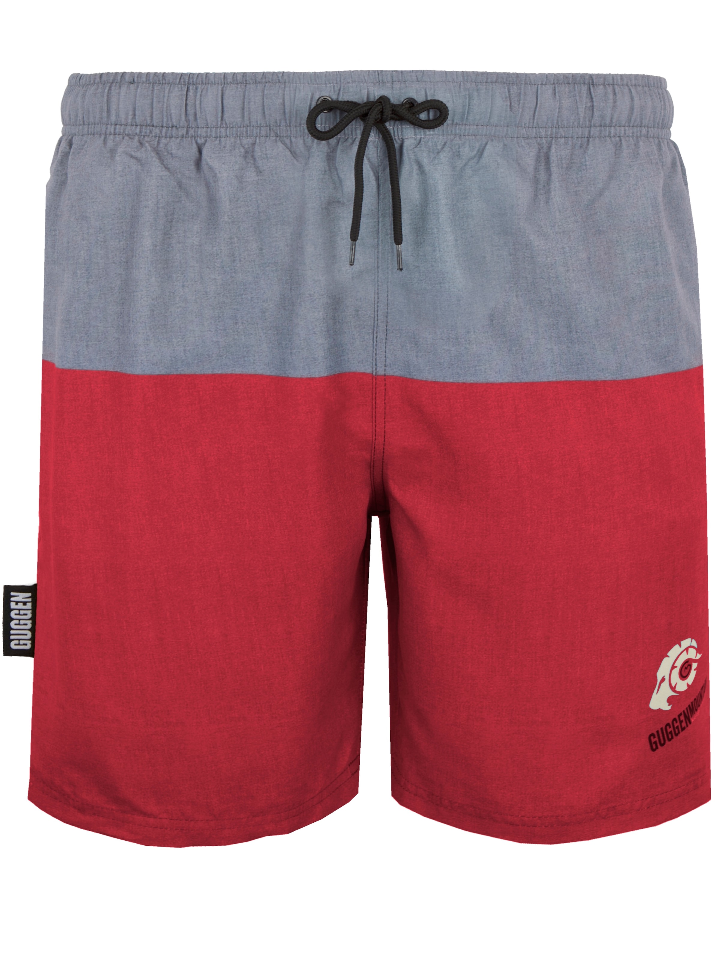Guggen Mountain Badeshorts 'Boardshorts 1606'‌ in Rot: Vorderseite