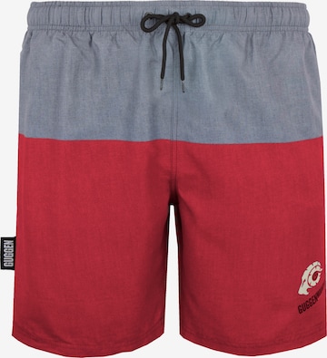 Guggen Mountain Badeshorts 'Boardshorts 1606' in Rot: Vorderseite