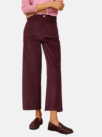 Bootcut Pantalon love & roses en rouge : devant