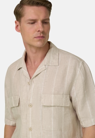 Boggi Milano Regular fit Button Up Shirt in Brown