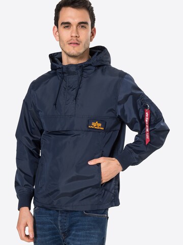 ALPHA INDUSTRIES Přechodná bunda 'TT Anorak LW' – modrá: přední strana