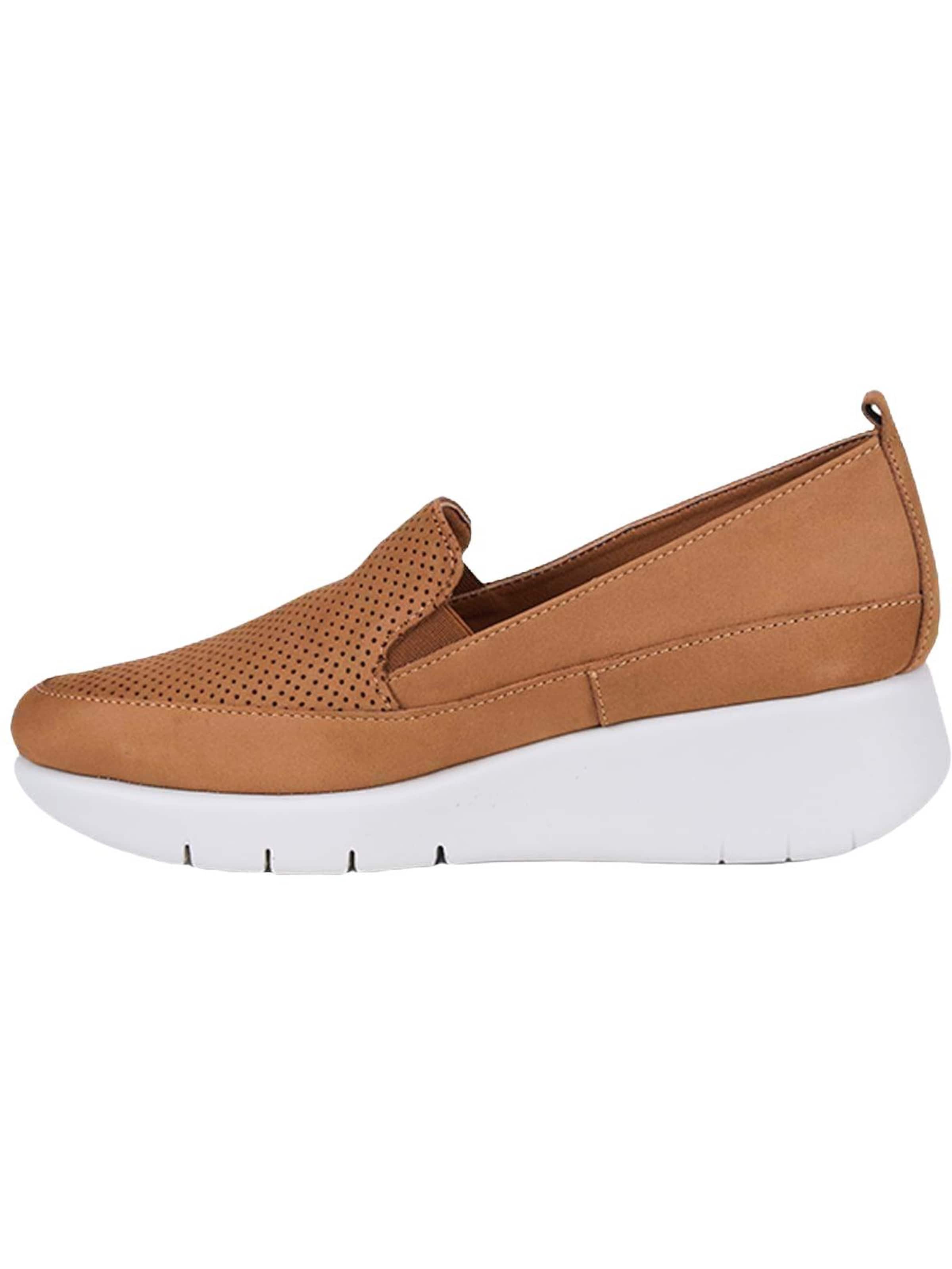Desa - Zapatos bajos 'DESA Damen DesaComfort Perforierte Keilschuhe aus Leder' en marrón