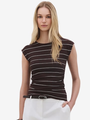 T-shirt No Matter What en marron