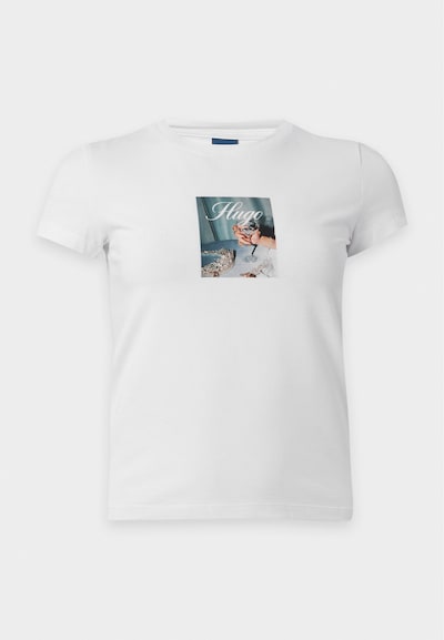 HUGO Shirts '90's' i XS i beige / safir / lysegrå / hvid, Produktvisning