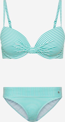 s.Oliver Push-up Bikiny – zelená: přední strana