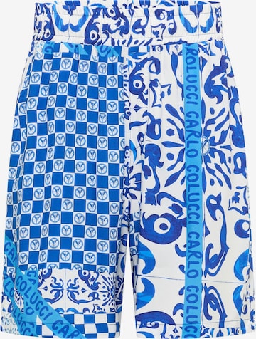 Carlo Colucci Regular Trousers 'Fedrigotti' in Blue: front