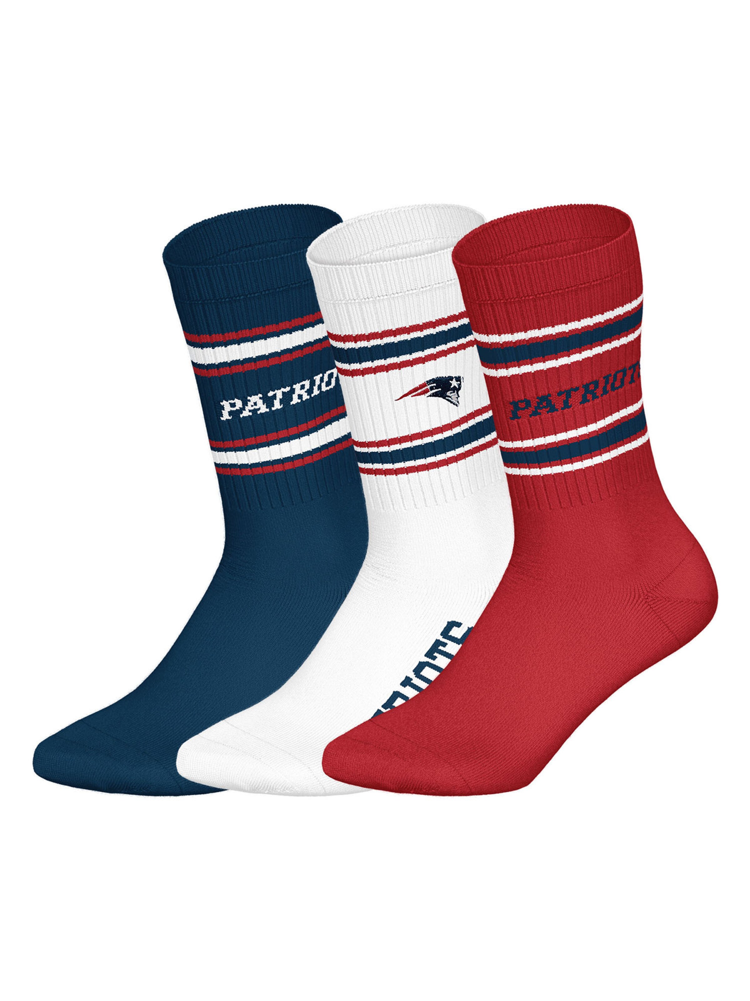 Chaussettes ' Patriots Crew ' Huddle en bleu : devant