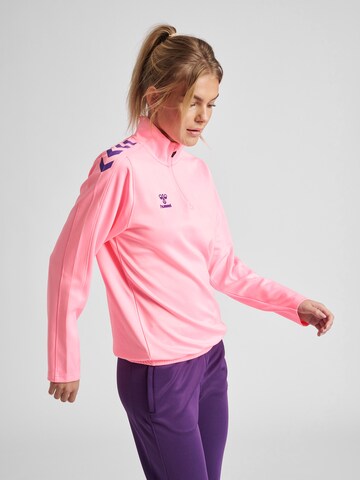 Sweat de sport Hummel en rose : devant