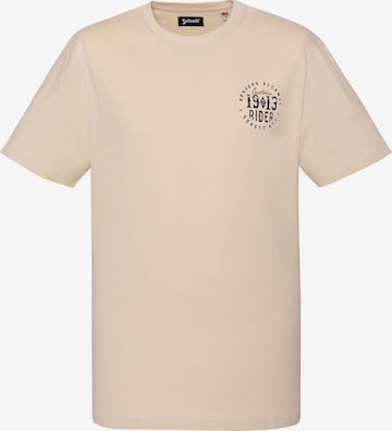 T-Shirt Schott NYC en beige : devant