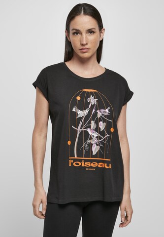 Merchcode Shirt 'L´oiseau De Paradis' in Black: front