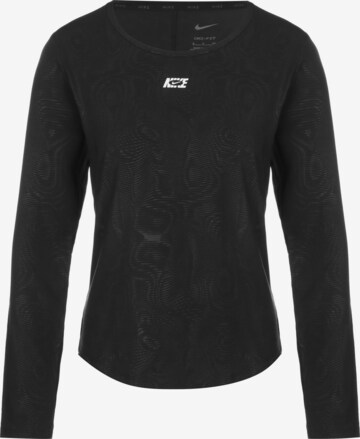 NIKE Functioneel shirt in Zwart: voorkant