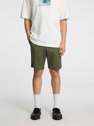 SELECTED HOMME Slim fit Trousers 'SLHMiles' in Green: front