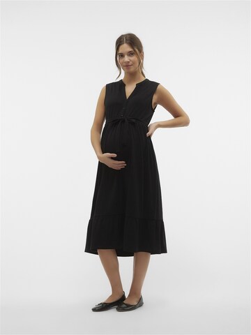 Robe-chemise 'MACY LIA' MAMALICIOUS en noir : devant