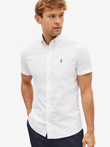 Coupe slim Chemise Next en blanc : devant