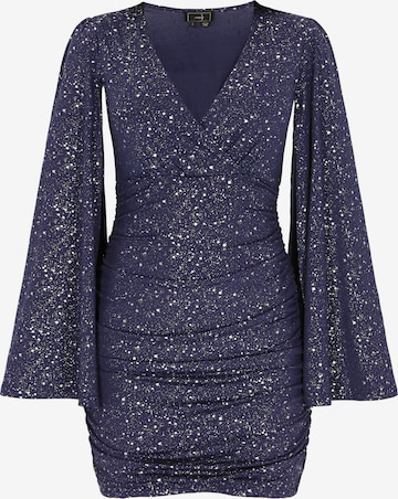 faina - Vestido de gala en azul: frente