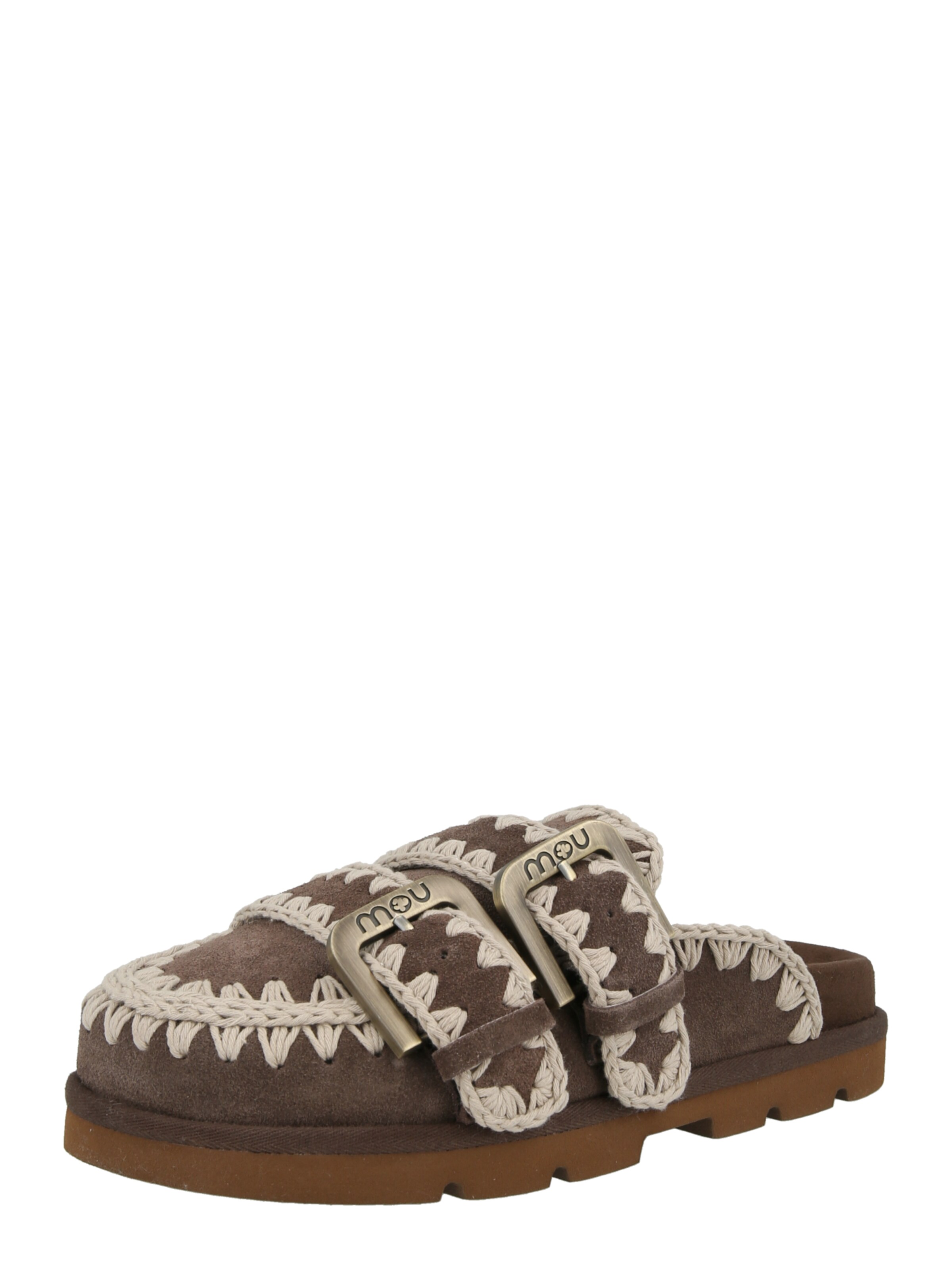 MOU Pantolette in Braun: Vorderseite