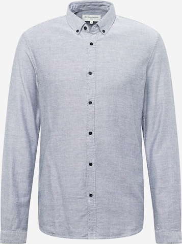 TOM TAILOR DENIM Button Up Shirt in Grey: front