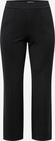 ONLY Curve Wide leg Pleat-Front Pants 'POPTRASH-SUKI' in Black: front