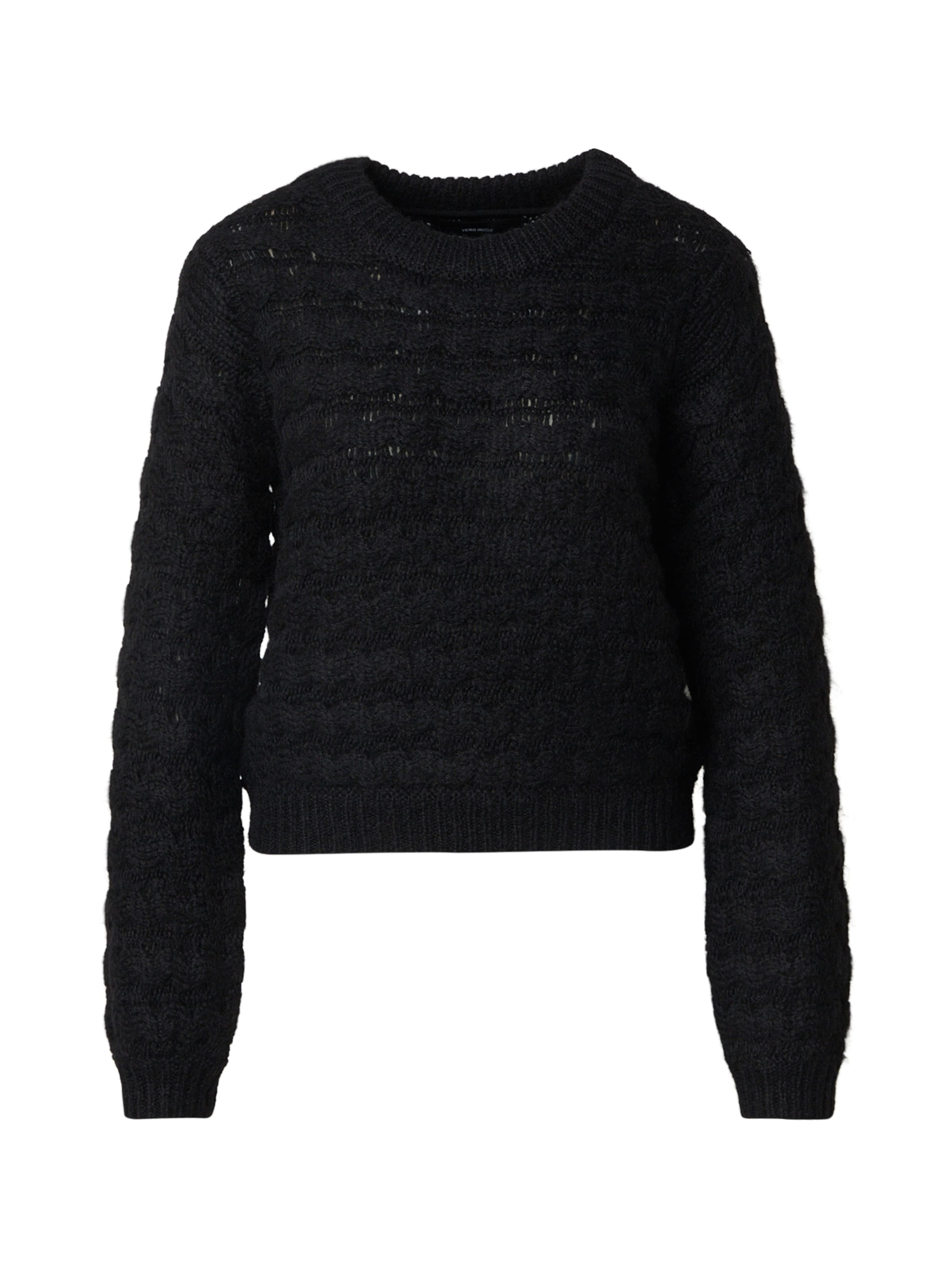 VERO MODA Пуловер 'VMLauryn' в черно: отпред