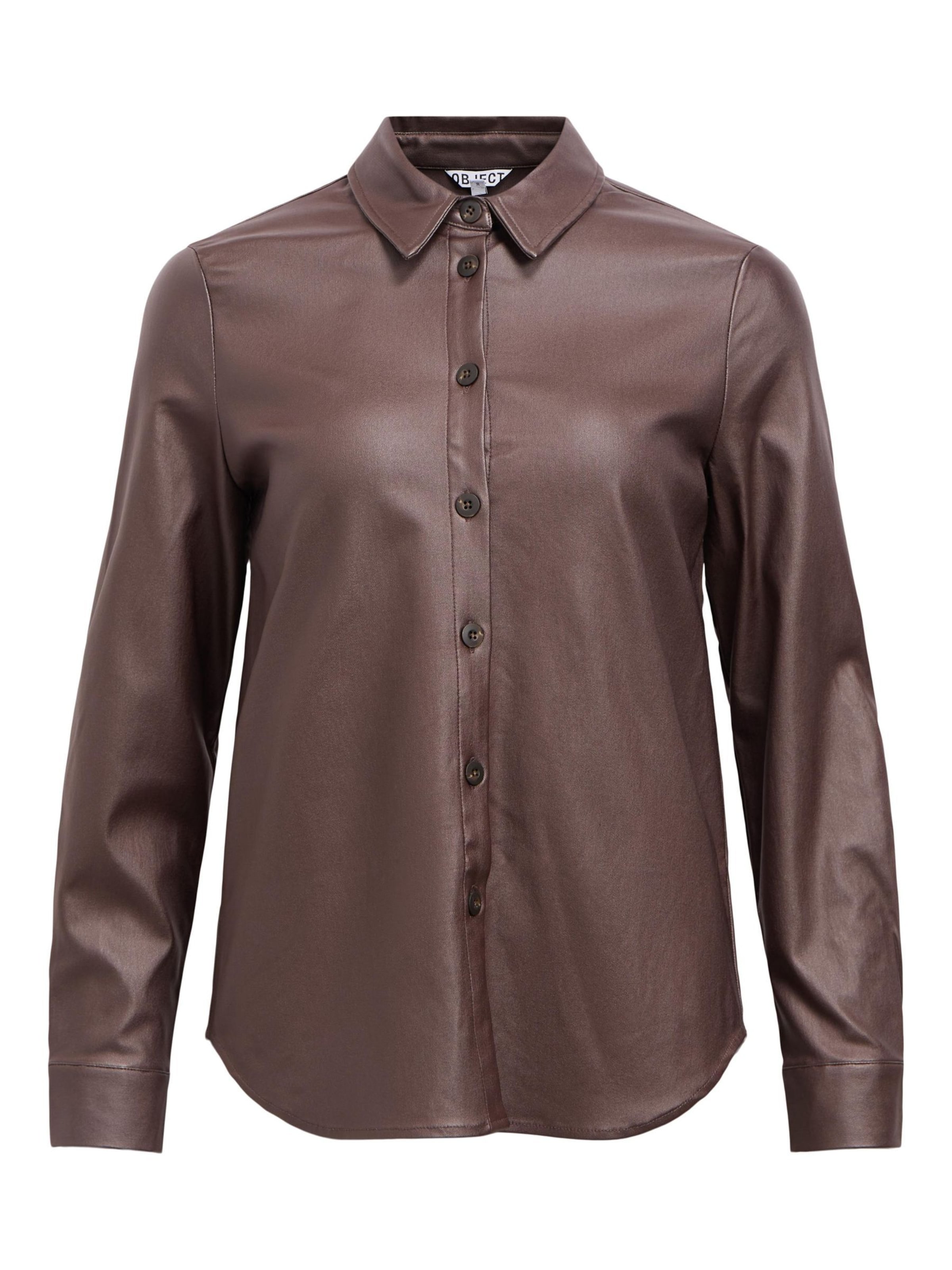 OBJECT Bluse 'OBJMelba' i brun: forside