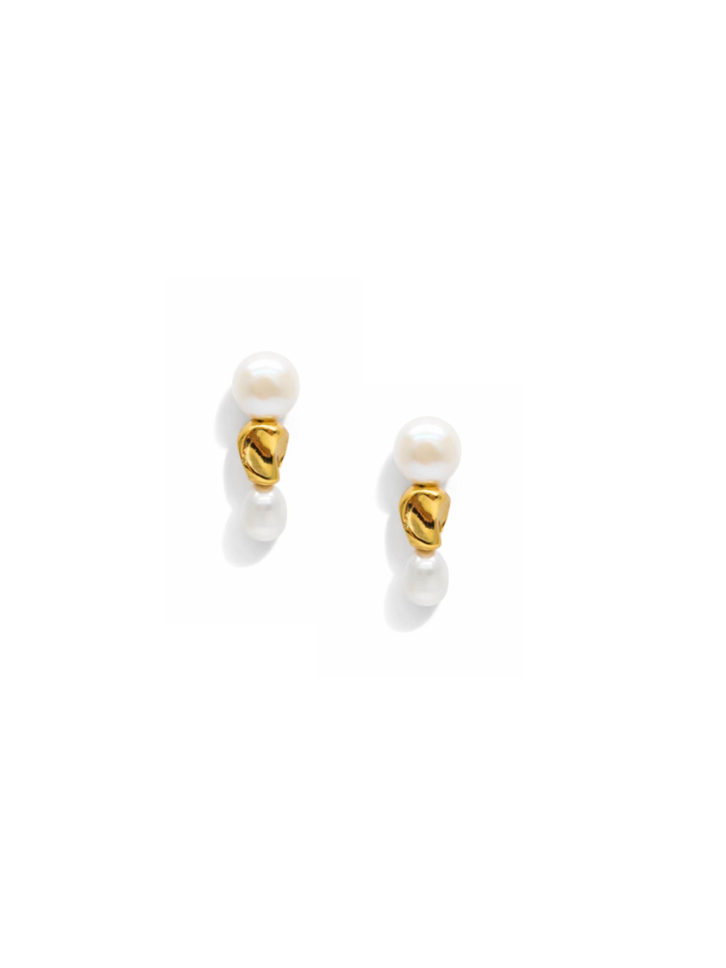 Boucles d'oreilles 'Aria' LA MAISON GISEL B. en blanc : devant