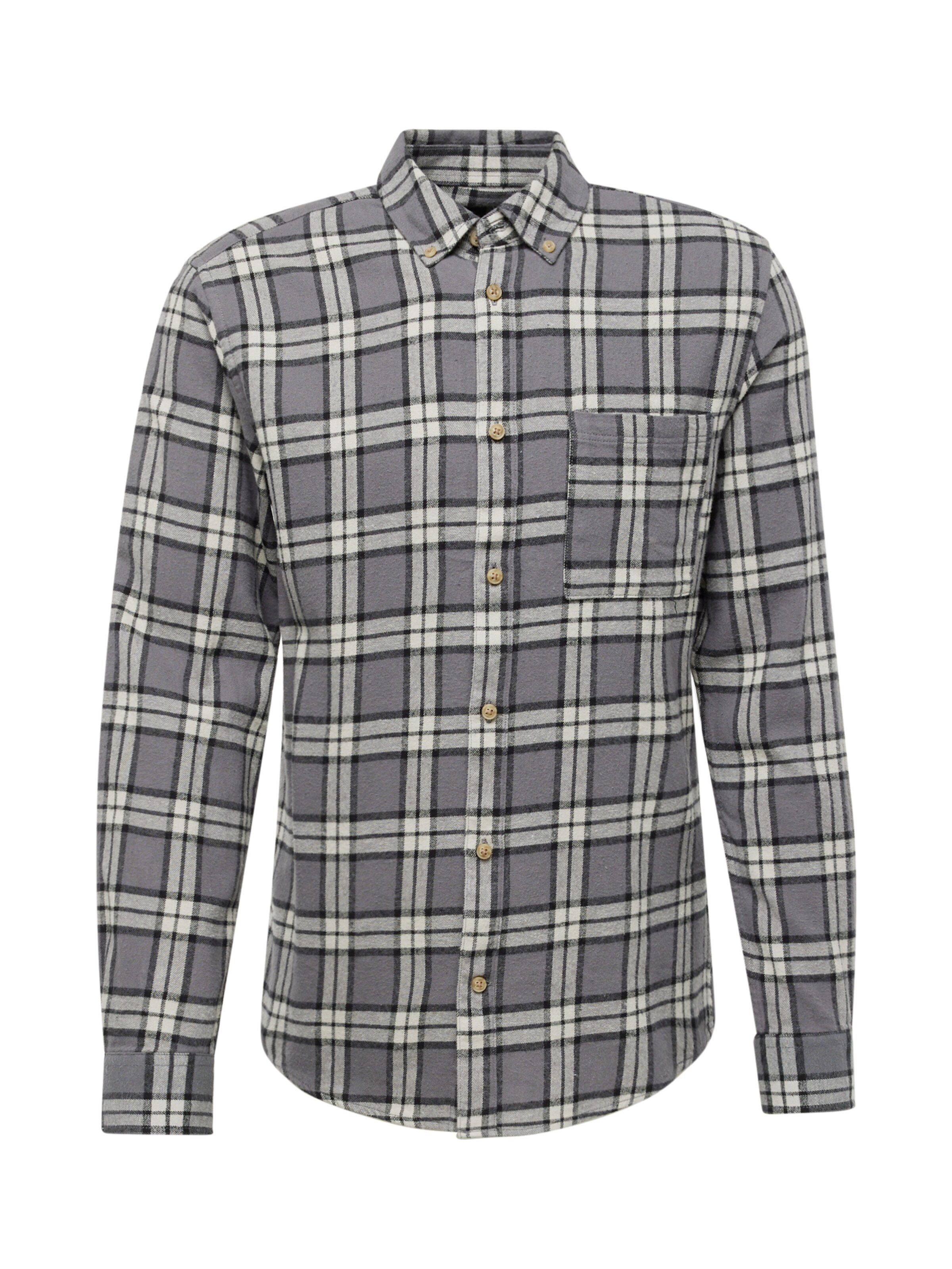 Only & Sons Slim fit Srajca 'ONSRal' | siva barva: sprednja stran