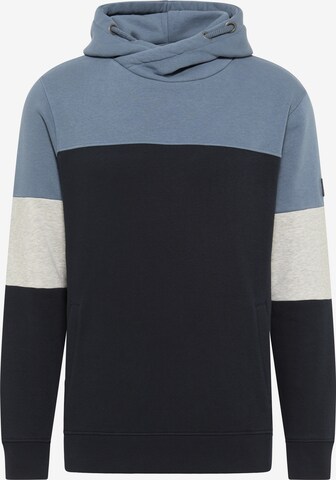 Sweat-shirt MO en bleu : devant