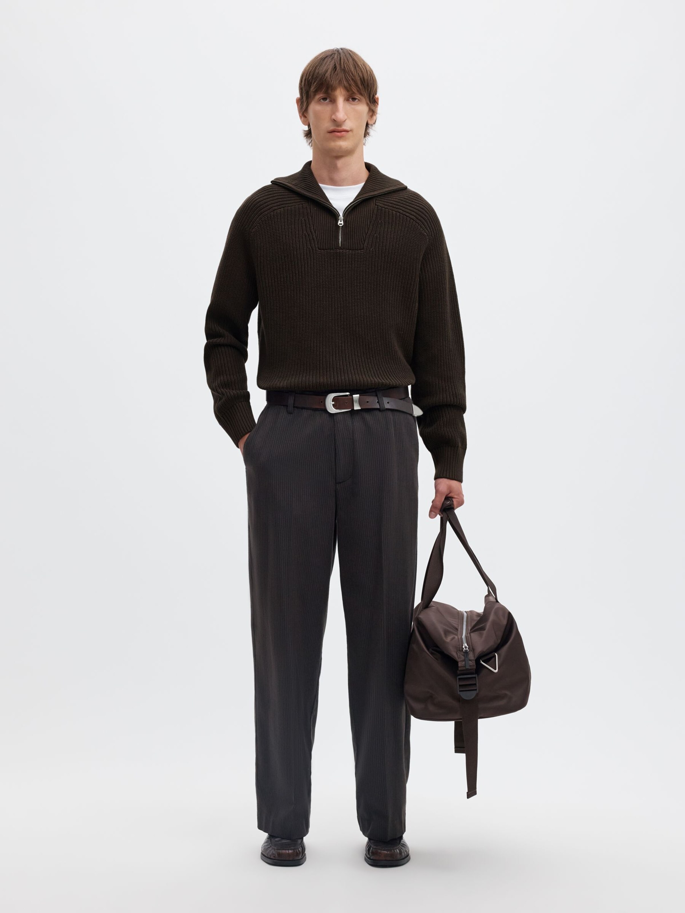 SELECTED Pullover i brun