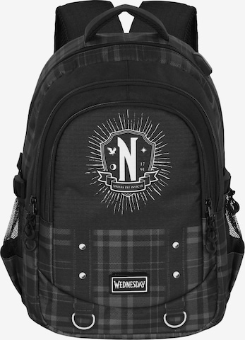 Wednesday Backpack 'Chains-Plus' in Black: front