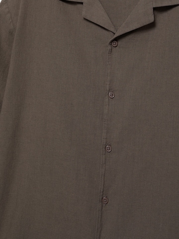 Pull&Bear Regular Fit Hemd in Braun